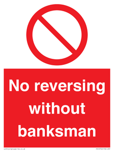 No reversing without banksman